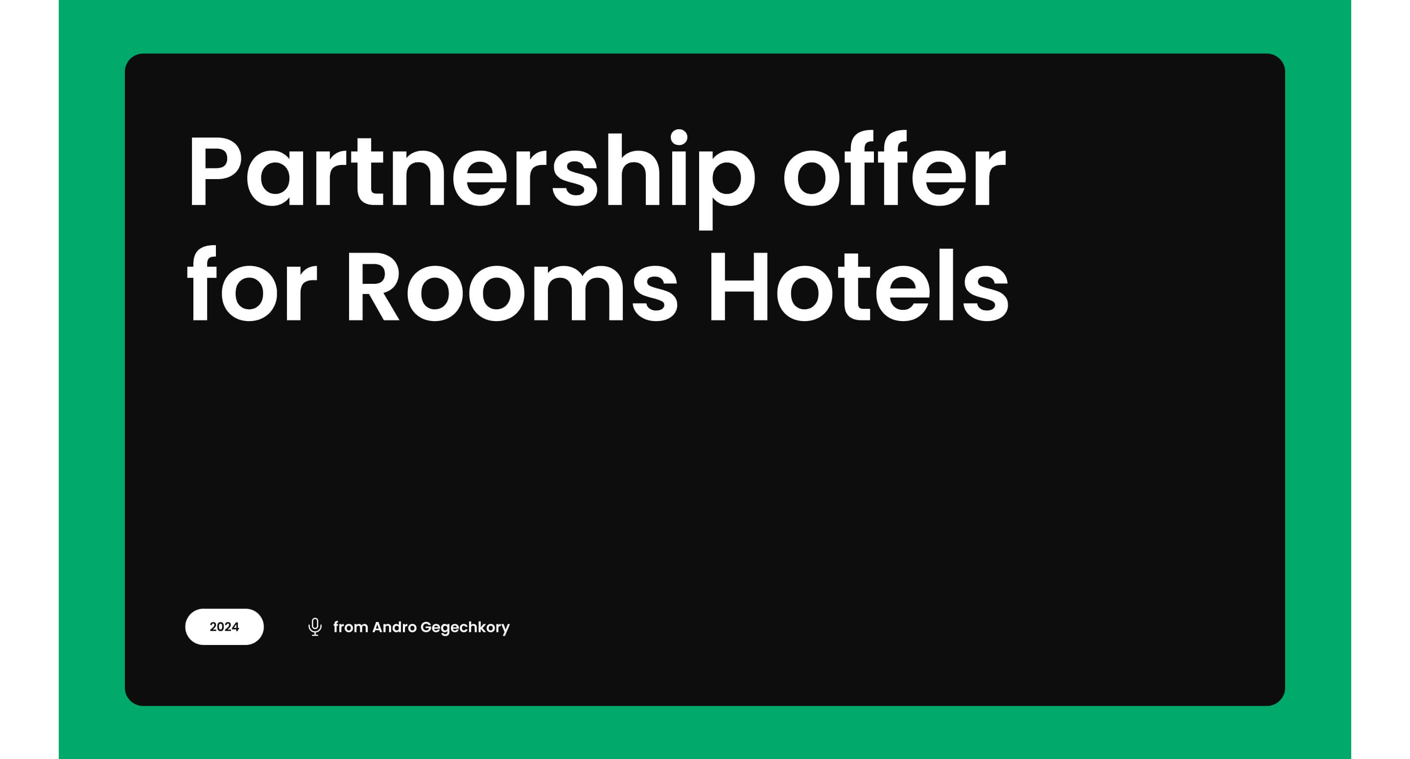 Слайд 2 презентации Partnership offer for Rooms Hotels